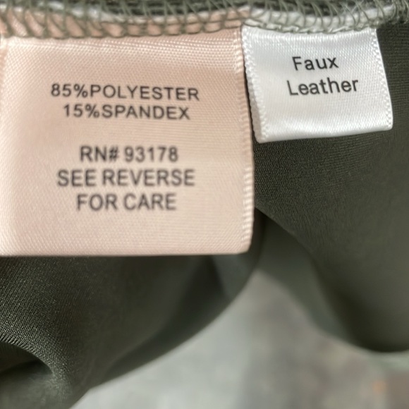 Philosophy moleskin/faux suede lightweight jacket w/scarf, size large, olive - Picture 9 of 13